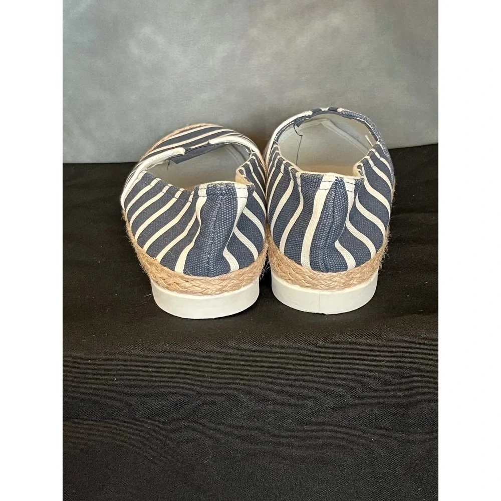 Esprit Women's Striped Canvas Espadrille Flats Shoes Navy White Size 9‎